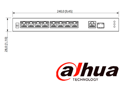 DAHUA PFS3110-8ET1GT1GF-96 -Switch PoE de 10 Puertos/8 Puertos Poe 10/100/1Puerto SFP de1000 Mbps/1 Puerto Uplink de 10/100/1000/ 96 Watts Totales/ Alimentación hasta 250 Mts/Soporta PoE Whatchdog/Puerto Rojo soporta IEEE 802.3bt/#SwitchD2 #REM #MCI2 #RMM - Image 6