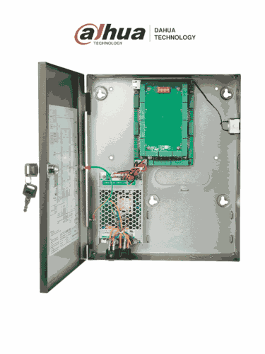 DAHUA ASC2204C-D Controlador de acceso que gestiona hasta 4 puertas y 8 lectoras RS-485 o Wiegand, con capacidad para 100,000 usuarios y 500,000 registros. Incluye anti-passback y es compatible con SmartPSS Lite.