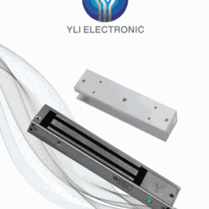 YLI YM280NLEDULPACK Paquete de Cerradura Magnética YM280NLED y MBK280UL para Puertas de Vidrio sin Marco / 280 kg (600 Lb) / Con Indicador Led