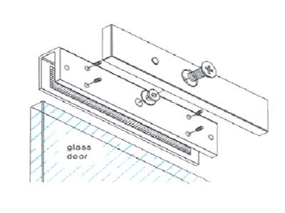 YLI YM280NLEDULPACK Paquete de Cerradura Magnética YM280NLED y MBK280UL para Puertas de Vidrio sin Marco / 280 kg (600 Lb) / Con Indicador Led - Image 2