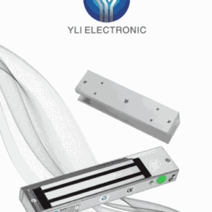 Paquete de Cerradura Magnética YM180NLED y MBK180UL para Puertas de Vidrio sin Marco / 180 kg (350 Lb) / Con Indicador Led