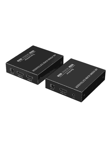 SAXXON LKV565KVM-P - Kit extensor HDMI de 2 Puertos/ Hasta 70 metros Con Cable CAT6/ 6A/ 7/ Resolucion 4K @ 60Hz/ PoC/ Transmisor IR/ Plug and play/ Soporta HDR/ Cero Latencia/ Solo se energiza el transmisor - Image 2