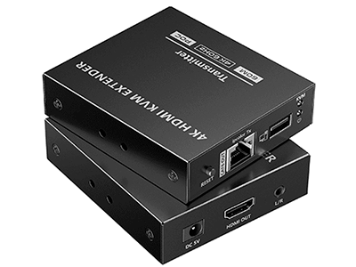 SAXXON LKV565KVM-P - Kit extensor HDMI de 2 Puertos/ Hasta 70 metros Con Cable CAT6/ 6A/ 7/ Resolucion 4K @ 60Hz/ PoC/ Transmisor IR/ Plug and play/ Soporta HDR/ Cero Latencia/ Solo se energiza el transmisor - Image 4