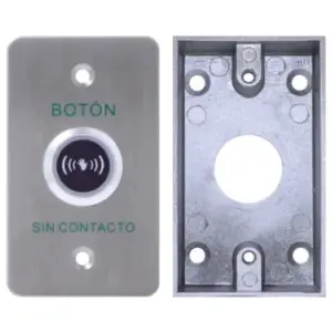 YLI KITISK841BLED800AM - Paquete con Botón de Salida sin Contacto y Caja de Montaje Metálicos para Instalación Segura