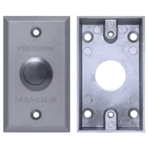 YLI KITABK800AMBB800AM - Paquete con Botón de Salida Mecánico y Caja de Montaje Metálica para Instalación Segura