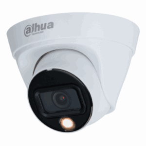 DAHUA DH-IPC-HDW1239T1P-A-LED-0280B-S6 - Cámara IP Domo Full Color de 2MP con lente de 2.8mm y 110° de visión. Cuenta con micrófono integrado, luz blanca de 15m, compresión H.265, protección IP67, PoE y DWDR para imágenes nítidas.