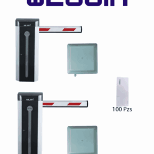 WEJOIN WJCB120 Paquete para Solución de Acceso Vehicular Incluye: 2 Barreras Vehiculares de 4M, 2 Lectoras UHF de 6M y 100 Tags Adheribles
