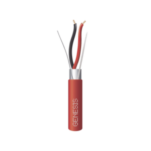 Bobina de 305 Metros de Alambre / 2 x 18 AWG / Riser / BLINDADO / Tipo FPLR / Color Rojo / Para Aplicaciones en Sistemas de Detección de Incendio y Sistemas de Evacuación