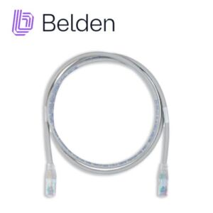 PATCH CORD UTP CAT6+ BELDEN C601108002 / INTERIOR / GRIS / 4 PARES / 24 AWG / FORRO PVC / CMR / 2 PIES 0.6 METROS