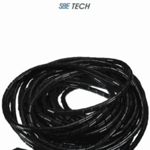 SBETECH CNESPN12 - Organizador de cable, espiral negro, 1/2 pulgada, rollo de 10 metros