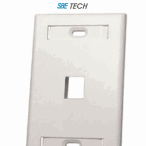 SBETECH SBE-2517-1P-WT - Placa de pared de 1 puerto color blanco