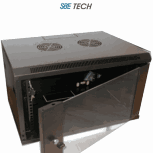 SBETECH GNLPAR6URP - Gabinete de pared 6UR, 60x60 cm, puerta de cristal templado, cerradura y llaves.
