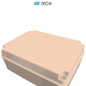 SBETECH OP380300120 - Caja plástica con tapa opaca de 38x30x12 cm multiusos, IP66, fabricada en material autoextinguible y resistente a la abrasión