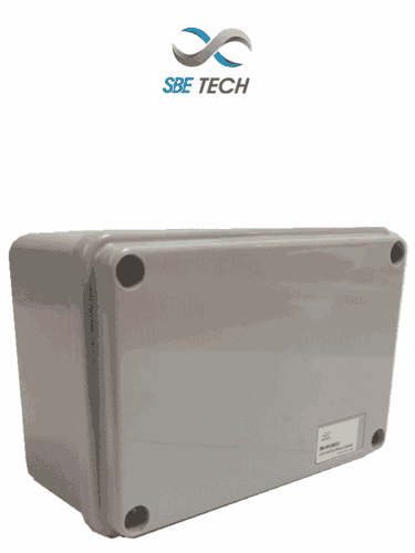 SBETECH OP1208050- Caja plástica con tapa opaca de 12x8x5 cm multiusos, IP66, fabricada en material autoextinguible y resistente a la abrasión