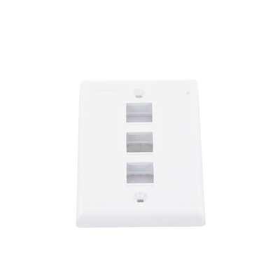 Placa de Pared Vertical, Salida Para 3 Puertos Keystone, Color Blanco - Image 7
