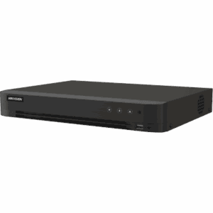 DVR 16 Canales TURBOHD + 16 Canales IP / 8 Megapixel (4K) / Audio Bidireccional / ACUSENSE / Audio Bidireccional / 1 Bahía de Disco Duro / Salida de Video en Full HD / H.265+