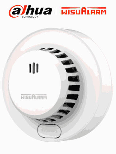 DAHUA WISUALARM DHI-HY-SA13A - Detector de humo Standalone (Autónomo), Sonido de alarma de 85dB, Cuenta con un botón de prueba y silencio, Batería reemplazable, Cobertura de 20-40 m², Alarma visual y sonora #LoNuevo #Wisualarm #WS