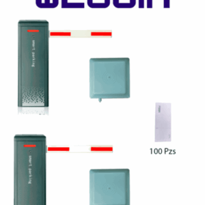 WEJOIN WJDZE2 Paquete para Solución de Acceso Vehicular Incluye: 2 Barreras Vehiculares de 4.5M, 2 Lectoras UHF de 6M y 100 Tags Adheribles