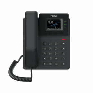 Teléfono IP empresarial para 4 líneas SIP con pantalla LCD de 2.4 pulgadas a color, Opus y conferencia de 6 vías, PoE.