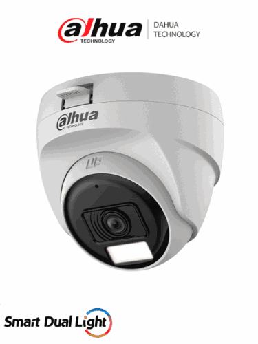 DAHUA DH-HAC-T1A51N-U-IL-A- Cámara Domo 5 MP Serie Cooper/ Lente 2.8 mm Apertura Hasta 106°/ Iluminación Dual Inteligente/ Micrófono Incorporado/ Iluminación Hasta 25Mts IR + 20Mts Luz Calida/ Plástico/ Ideal para Interior/ #LoNuevo #OD #CD