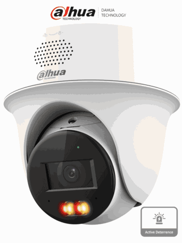 DAHUA IPC-PT1239H-PV-0280B - Cámara PT IP domo de 2 Megapixeles / Lente de 2.8 mm/ 30 Metros de Iluminación Dual Inteligente/ Audio dos vías/ Detección de humanos y vehículos/ Protección Perimetral/ Disuasión activa/ PoE/ IP66/#LoNuevo
