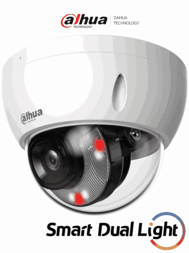 DAHUA IPC-HDBW2449E-S-IL- Camara IP domo 4 megapíxeles/ 2.8mm/ 101°/ Dual light 30 metros/ WizSense/ Protección Perimetral/ SMD Plus/ Ranura para Micro SD/ PoE/ IP67/ IK10