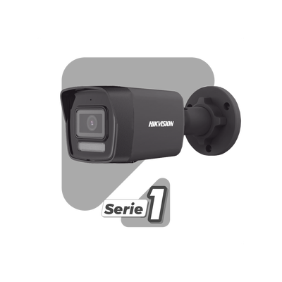 [Dual Light] Bala IP 4 Megapixel / Color Negro /  Lente 2.8 mm / 30 mts IR + 30 mts Luz Blanca / Micrófono Integrado / ACUSENSE Lite / Exterior IP67 / H.265 / PoE  / Micro SD - Imagen 2