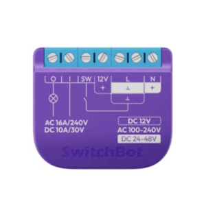 Switch Relevador Inteligente conectividad inalambrica Wifi y BLE / Salida Contacto Seco / Compatible con asistentes de voz / Dimensiones 42x36x16 mm