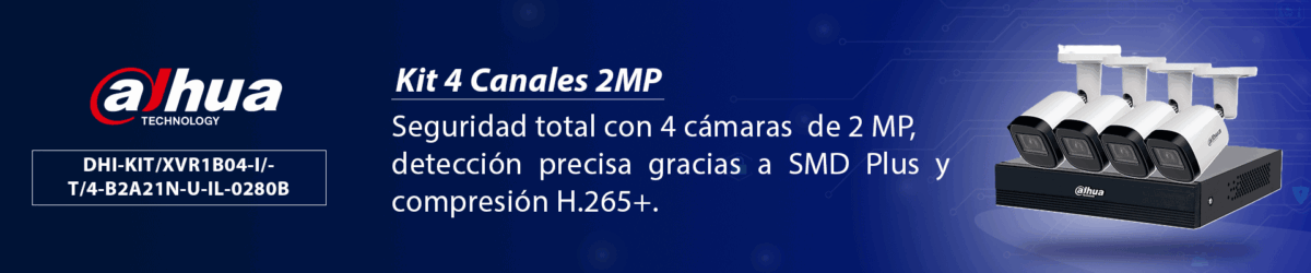 DAHUA DHI-KIT/XVR1B04-I/T/4-B2A21N-U-IL-0280B - Kit 4 Canales 2 MP/ DVR Cooper-U WizSense con IA/ Cámaras B2A21N-U-0280B/ Hasta 5 Canales IP Rendimiento Max 20Mbps/ Soporta HDCVI & AHD & TVI & CVBS/ Metalica - Image 2