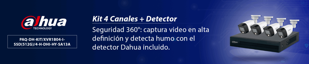 DAHUA PAQ-DH-KIT/XVR1B04-I-SSD(512G)/4-H-DHI-HY-SA13A - Kit FullColor de 4 Canales con SSD de 512GB/ 4 Camaras Full Color de 2 Megapixeles con Microfono/ Regalo Detector de Humo Stand Alone DHI-HY-SA13A - Image 2