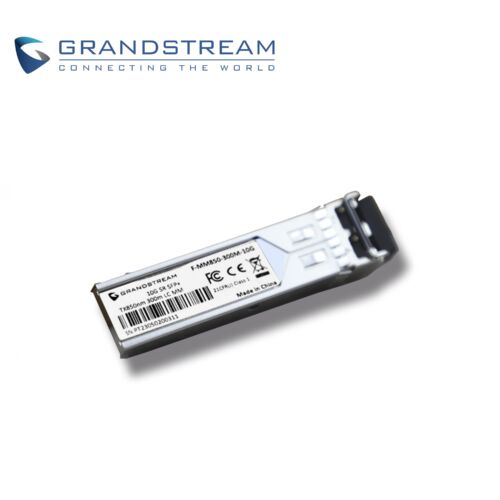 TRANSCEPTOR DE FIBRA OPTICA MULTIMODO GRANDSTREAM F-MM850-300M-10G / VELOCIDAD DE TRANSMISIÓN 10GBPS / CONECTOR LC DUPLEX / 850NM DE LONGITUD DE ONDA / DISTANCIA MÁXIMA 300M