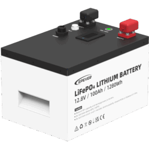 Batería de Litio LiFePO4 12.8Vcc, 100Ah, 1.28KwH, Pantalla LCD para Monitoreo Local, Carcasa Metálica