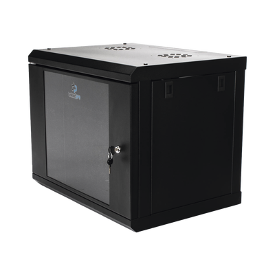 Gabinete de Pared de 9U con Puerta de Cristal Templado, 455 mm de Profundidad, Rack de 19'', Acero Reforzado Color Negro. - Image 5