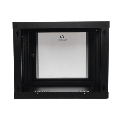 Gabinete de Pared de 9U con Puerta de Cristal Templado, 455 mm de Profundidad, Rack de 19'', Acero Reforzado Color Negro. - Image 2