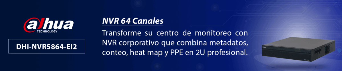 DAHUA DHI-NVR5864-EI2 - NVR 64 Canales IP 4K/ WizSense/2U/ 8 Bahías HDD, H.265+, Hasta 384 Mbps/ Reconocimiento y detección Facial/ AcuPick/ ANPR/ stereo analysis/ heat map/ Conteo de personas/ Metadatos/ SMD Plus/PPE / - Image 2