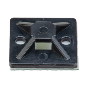 Montaje-Sujetador Adhesivo STRONGHOLD de 4 Vías de 3/4" x 3/4" x 1/4", Color Negro,  Nylon 6.6 Retardante de Llamas V-2, Paquete de 100pz