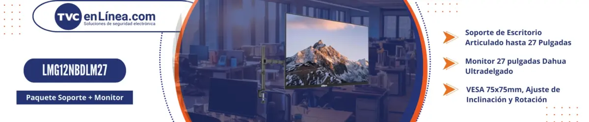 MS27D - Monitor 27” Full HD Dahua + Soporte Articulado VESA 75x75mm, Ajuste de Inclinación y Rotación - Image 2