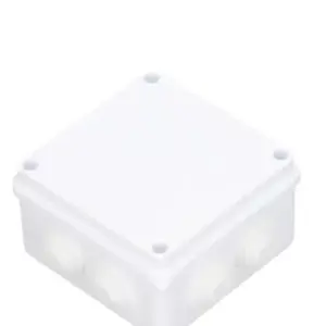 SAXXON PB100 - Caja de conexiones con 7 entradas / PVC libre de halógenos / Compatible con cámaras Bullet / Domo / Dimensiones 100 x 100 x 70 mm (Ancho x Alto x Fondo) / IP55