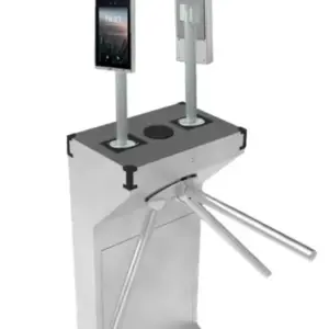 ZKTECO - Kit Bidireccional de torniquete TS1000D con 2 equipos de acceso FaceDepot7BL