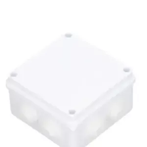 SAXXON PB100 - Caja de conexiones con 7 entradas / PVC libre de halógenos / Compatible con cámaras Bullet / Domo / Dimensiones 100 x 100 x 70 mm (Ancho x Alto x Fondo) / IP55