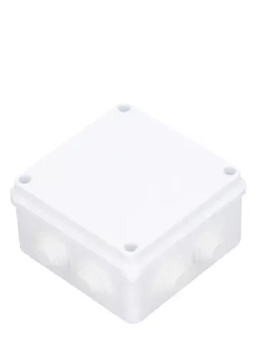 SAXXON PB100 - Caja de conexiones con 7 entradas / PVC libre de halógenos / Compatible con cámaras Bullet / Domo / Dimensiones 100 x 100 x 70 mm (Ancho x Alto x Fondo) / IP55