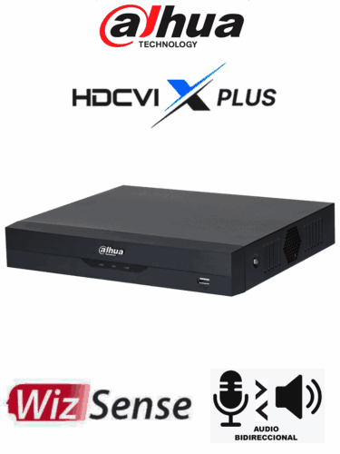 DAHUA DH-XVR5116HE-I3/T - DVR de 16 Canales 5 MP Lite con WizSense/ Audio Bidireccional/ Soporta 16 Canales HDCVI o Hasta 24 Canales IP/ Reconocimiento Facial/ H.265+/ E & S de Alarma/ Compatible con Dolink Care