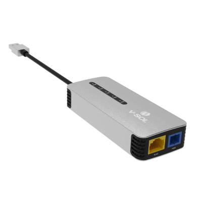 ONU Bridge Dual GPON/EPON USB Portátil / 1 puerto RJ45 2.5Gbps / 1 puerto USB