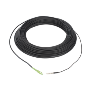 Rollo de Fibra Óptica Drop Redonda G657A2 Monomodo Simplex de 100 Metros con Conectores SC/APC-SC/APC para Instalaciones Aéreas, Subterráneas o a la Intemperie