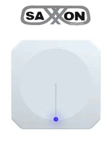 SAXXON SAXVR12 - Lectora de Tarjetas UHF para Control de Acceso Vehicular Alcance de Lectura de 12 metros / Frecuencia 902 MHz - 928 MHz / Encríptale / Conexión por USB / Compatible con Enrolador FC06