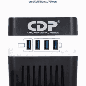 CDP RU-AVR604- Regulador de Voltaje / Supresión de Picos / 600VA / 300W / 4 Puertos USB para Carga de 2.1A Max / 4 Salidas Reguladas / Indicadores Led / Diseño Compacto