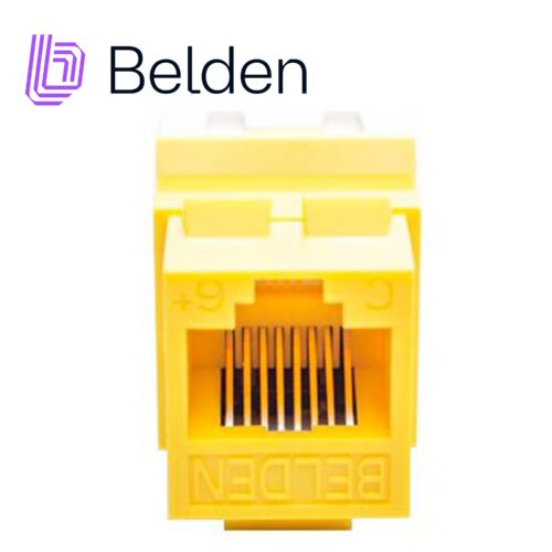 CONECTOR MODULAR JACK CAT6+ RJ45 BELDEN AX104191 / KEYCONNECT / INTERIOR / AMARILLO / PIEZA