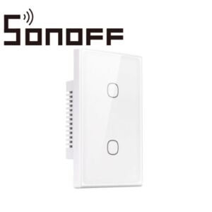 APAGADOR DE PARED TOUCH TX GEN2 SONOFF T6-2C-120M / 2CH ON/OFF INALAMBRICO / WIFI 2.4GHZ / COLOR BLANCO / MATTER COMPATIBLE APPLE HOME/ALEXA/GOOGLE HOME/SMARTTHINGS/IFTTT / APP IOS Y ANDROID / HASTA 10AMP POR CANAL