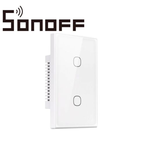APAGADOR DE PARED TOUCH TX GEN2 SONOFF T6-2C-120M / 2CH ON/OFF INALAMBRICO / WIFI 2.4GHZ / COLOR BLANCO / MATTER COMPATIBLE APPLE HOME/ALEXA/GOOGLE HOME/SMARTTHINGS/IFTTT / APP IOS Y ANDROID / HASTA 10AMP POR CANAL