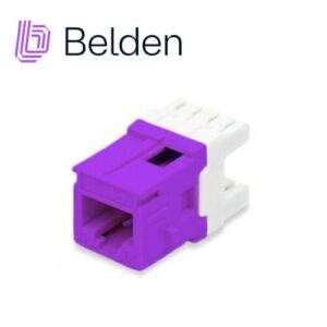 CONECTOR MODULAR JACK CAT6+ RJ45 BELDEN AX104194 / KEYCONNECT / INTERIOR / PURPURA / PIEZA